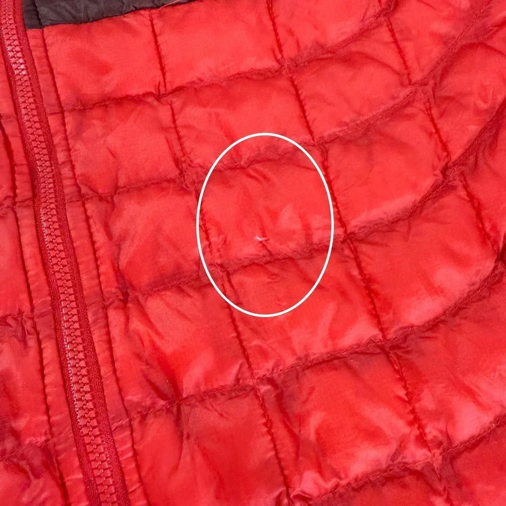 The North Face Thermoball Mens XXL Pre-Owned‎ Hooded Puffer Jacket Red Brown